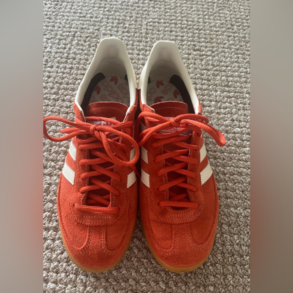 Adidas Handball Spezial Scarlet Red Trainers with White Accents